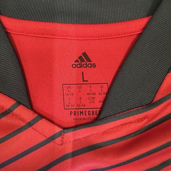 Toronto FC Home Jersey Adidas Womens Scarlet Red Large L Soccer Top 2021 22 - Picture 3 of 5